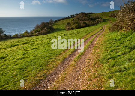 View from path - Beer to Branscombe. Devon. UK. Europe Stock Photo