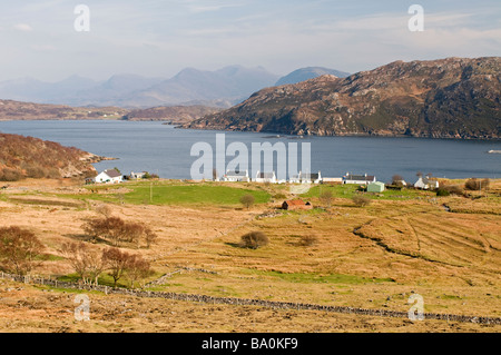 Kenmore crofting and fishing community on the edge of Loch Torridon Wester Ross in the Scottish Highlands    SCO 2291 Stock Photo