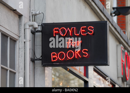 Foyles bookshop sign Stock Photo
