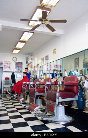 Barber shop in Downtown Palo Alto (California Avenue), Palo Alto, California, USA Stock Photo