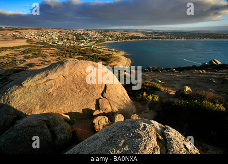 Encounter Bay is named after the encounter on 1802-04-08 between Matthew Flinders and Nicolas Baudin, Stock Photo