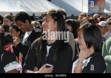 Japanese American girls at the Japanese Festival in Washington, DC Stock Photo