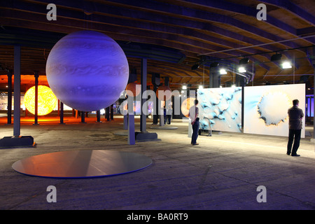 The Exhibition 'Out of this world. Wonders of the solar system' in the Gasometer Oberhausen, Germany. Stock Photo