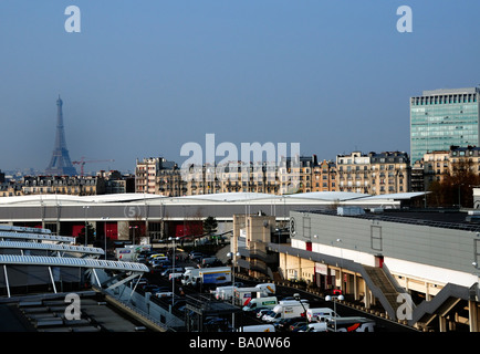 Paris France, Aerial View, Cityscape Real Estate, housing in 15th District From  Convention Center Stock Photo