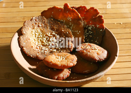 Ariselu is a south Indian sweet dish from Andhra which is specially prepared from rice flour and jaggery on sankranti festival Stock Photo