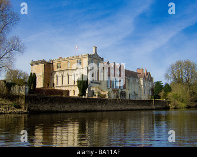 Bishopthorpe Palace, Archbishop of York's official residence shot from River Ouse York. Stock Photo