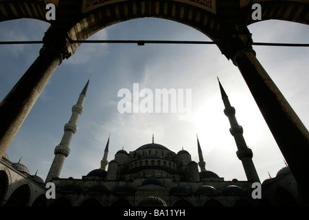 Sultanahmet Camii or the Sultan Ahmed Mosque, known as the Blue Mosque, in Istanbul western Turkey Stock Photo