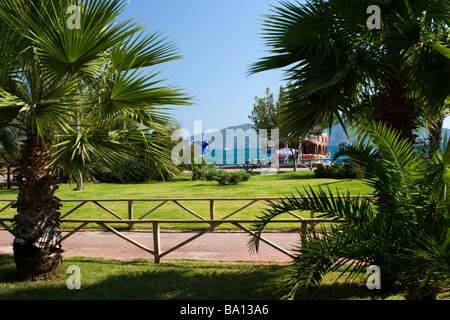 Garden on Marmaris promenade,Turkey. Stock Photo