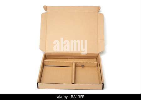 Brown cardboard packing box Stock Photo
