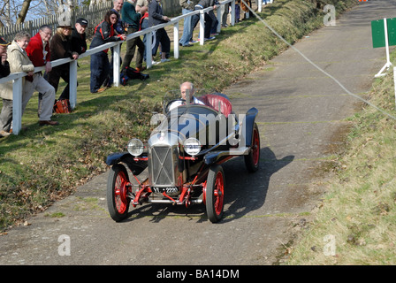 YL 2220 a 1925 Salmson Gran Sport Brooklands Museum Trust descending at speed on the Brooklands Museum Test Hill Challenge Stock Photo