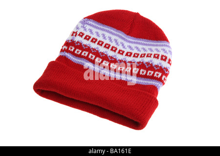 Knit cap cutout on white background Stock Photo