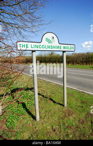 Lincolnshire Wolds ,Sign. Stock Photo