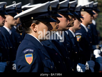 US Coast Guard ceremonial guard drill team  - Washington, DC USA Stock Photo