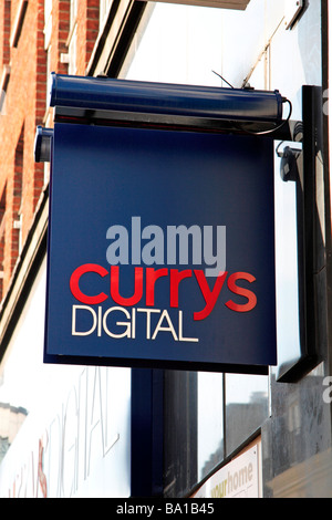 The sign above the Currys Digital electrical goods shop in Richmond Surrey, UK.   March 2009 Stock Photo