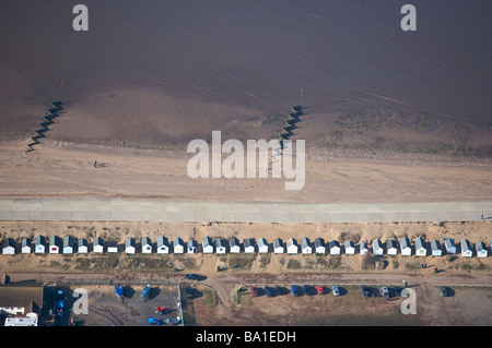 Beach Huts Heacham Norfolk, England Stock Photo