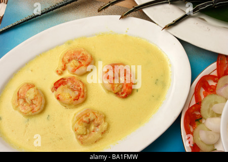 Prawn Caldine - prawn in mustard and turmeric curry Stock Photo