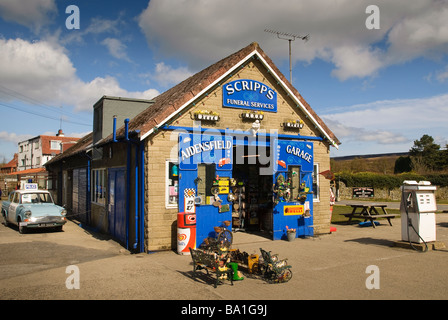 Heartbeat garage in the village of Goathland in North Yorkshire Stock ...