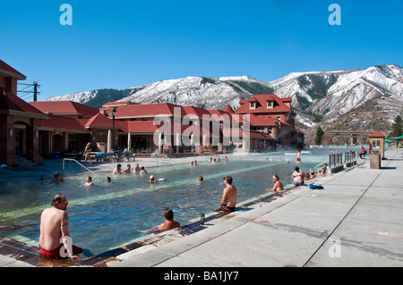 Therapy pool, Glenwood Hot Springs, Glenwood Springs, Colorado. Stock Photo