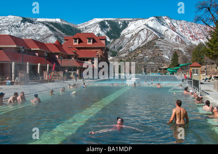 Therapy pool, Glenwood Hot Springs, Glenwood Springs, Colorado. Stock Photo