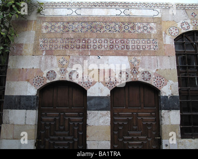 Old Damascene house Bayt al Sibai Damascus SYRIA Antigua Casa Damascena Beit o Bait al Sibai Damasco SIRIA Stock Photo