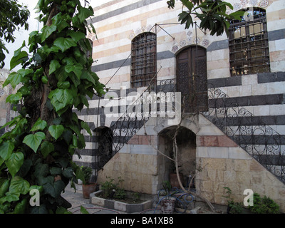 Old Damascene house Bayt al Sibai Damascus SYRIA Antigua Casa Damascena Beit o Bait al Sibai Damasco SIRIA Stock Photo