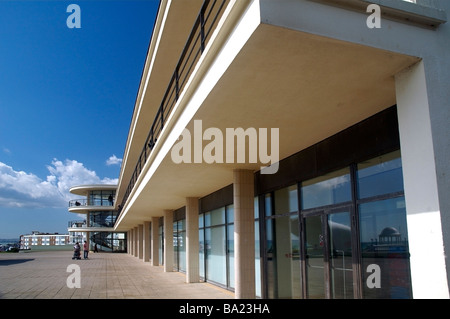 The renovated Art Deco De La Warr Pavilion, on the seafront, Bexhill on Sea, England. Stock Photo