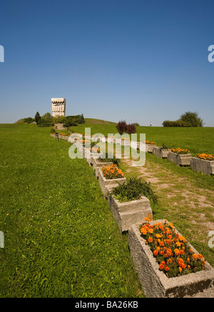 Memorial at the site of Plaszow Nazi Concentration Camp Krakow Poland Stock Photo