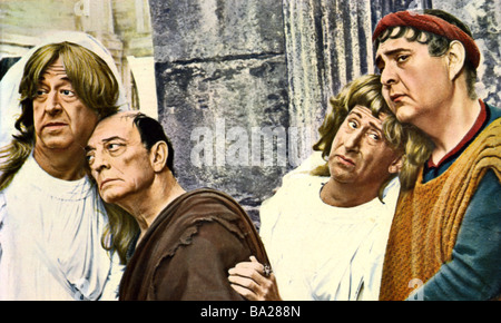 A FUNNY THING HAPPENED ON THE WAY TO THE FORUM 1966 UA film with Buster Keaton second from left Stock Photo