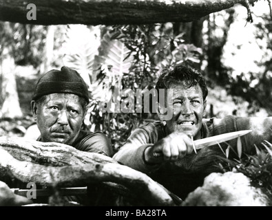 BRIDGE ON THE RIVER KWAI 1957 Columbia film with William Holden at right Stock Photo