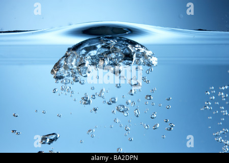 Bubbles In Clear Water Stock Photo