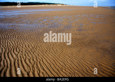 Sand Pattens Holkham Bay Beach National Nature Reserve Peddars way North Norfolk Coastal Path England UK Stock Photo