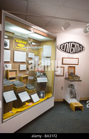 Enigma Machine at National Cryptologic Museum run by NSA Maryland Stock Photo