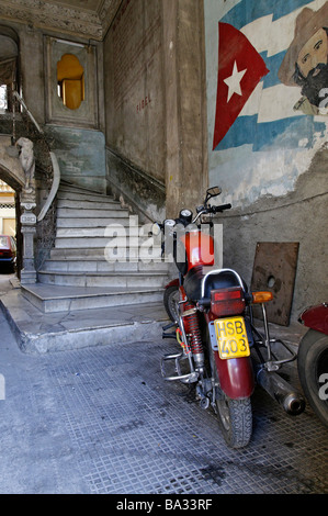 Main entrance to La Guarida building, havana, Cuba Stock Photo