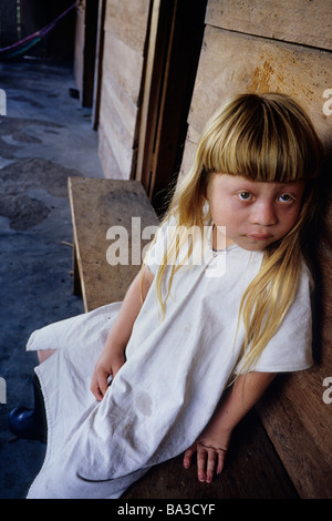 Indian Boy (Maya Lacandon ) In dug out canoe. La Candon 