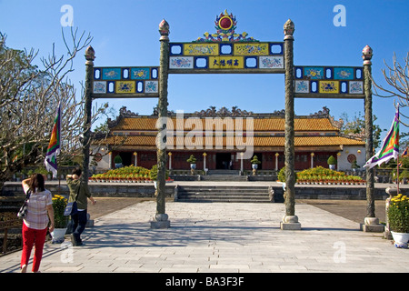 Thai Hoa Temple at the Imperial Citadel of Hue Vietnam Stock Photo