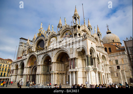 San Marco Basilica, St. Mark's Square, Venice, Italy. Stock Photo