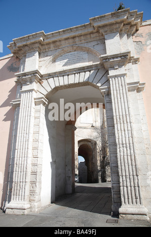 Gate in Castello, Cagliari, Sardinia, Italy Stock Photo