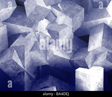 Crystal 3d cubes abstract background design illustration Stock Photo ...