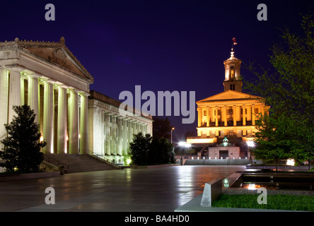 State Capitol and War Memorial Buildings Nashville, Tennessee, USA Stock Photo