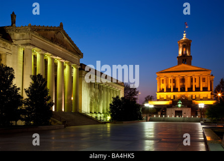 State Capitol and War Memorial Buildings Nashville Tennessee USA Stock Photo