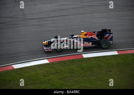 Red Bull Racing driver Mark Webber, in the garage during a practice ...