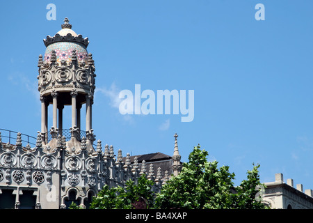A strange tower or turret  in Barcelona Stock Photo