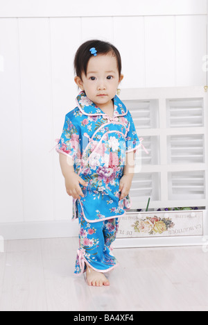 cute baby girl in traditional dress