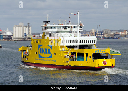 Ikea Company Advert On The Side Of A Ship As It Approaches The Port Of 