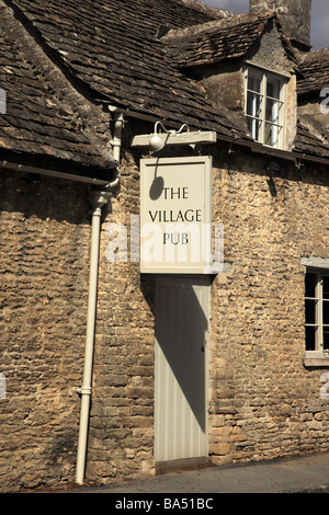 The Village Pub in Barnsley, The Cotswolds, Gloucestershire, England, UK Stock Photo