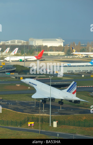 The famous AF Concorde airplane on static display - Paris CDG airport ...