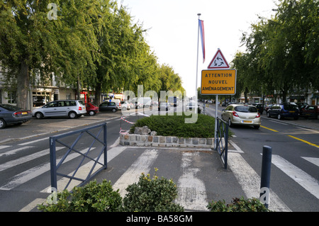 Saumur pedestrian crossing France Stock Photo