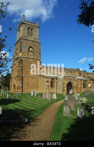 The church of St Mary Magdalene in Ecton, Northamptonshire Stock Photo