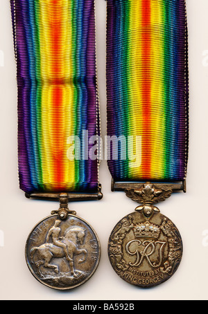 British Military Medals  - 1914 to 1918 War - George IV Stock Photo