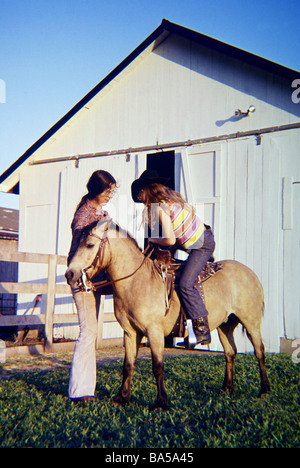 Mounting Pony Stock Photo